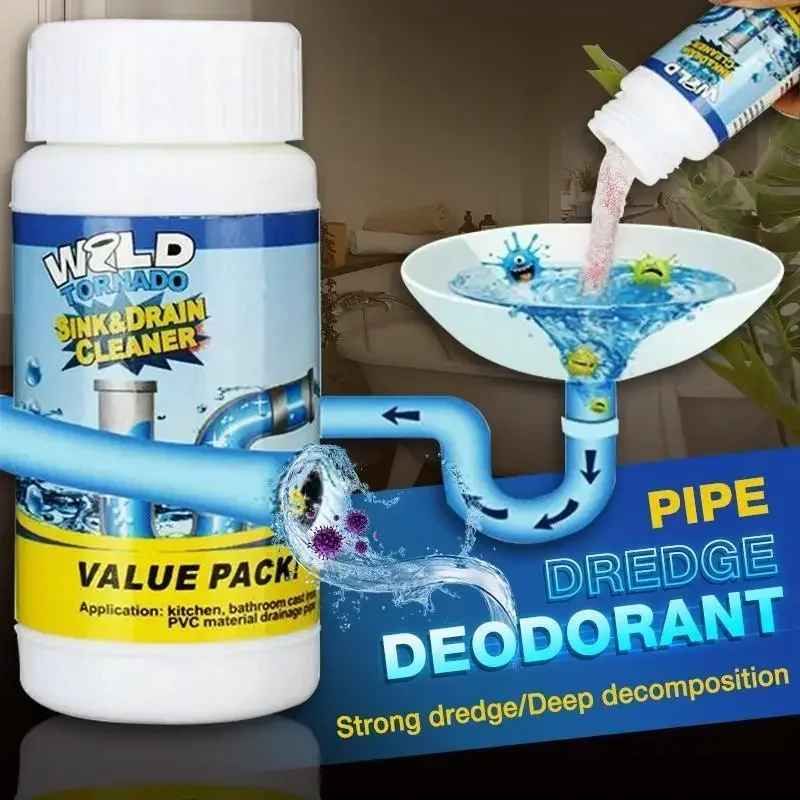 110g DropShipping Powerful Kitchen Pipe Dredging Agent Dredge Deodorant Toilet Sink Drain Cleaner Sewer Fast Cleaning Tools