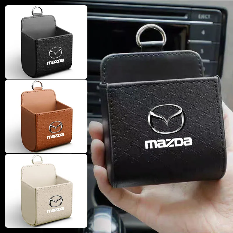 Car Air Outlet Multifunctional Storage Box Car Storage Hanging Bag for Mazda MS CX-5 RX-8 MX5 Demio MPS Atenza Wheel Center Caps
