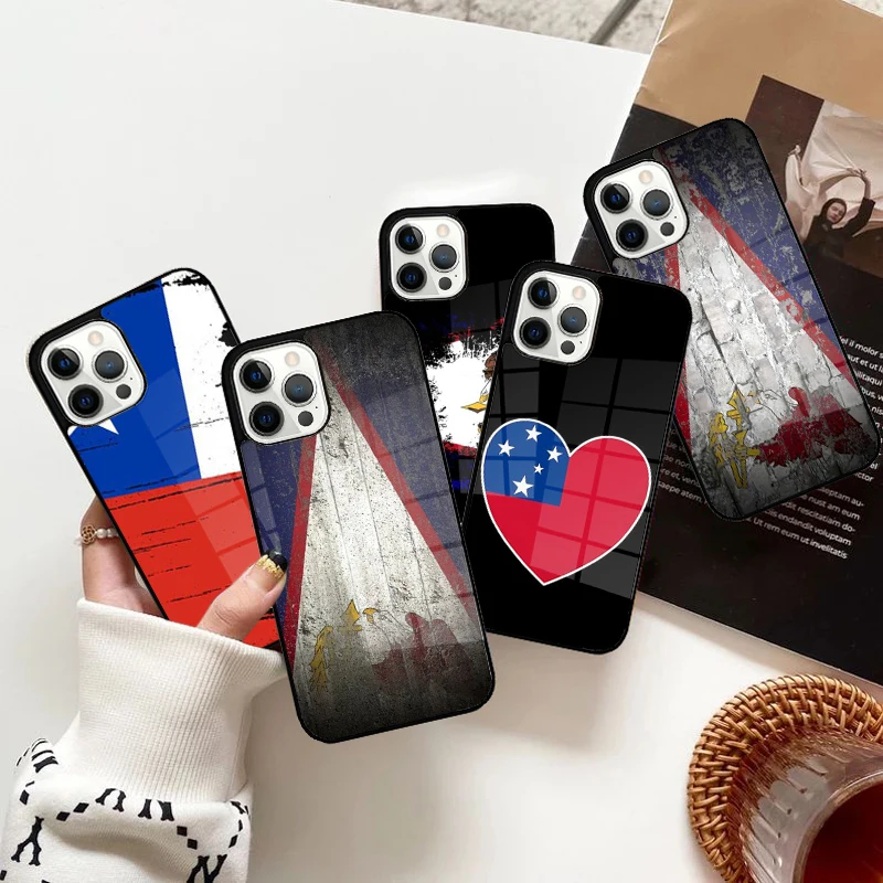 Samoa Flag Phone Case Strong Magnetic for iPhone 15 16 14 13 Pro Max 11 12 Mini Magsafe Wireless Charging Cover