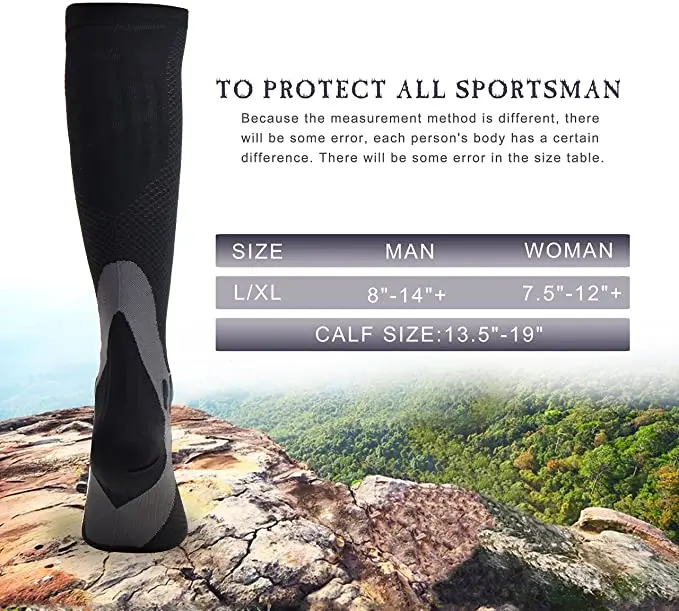 12 Colors Compression Socks For Football Anti Fatigue Pain Relief Men Women 20-30 Mmhg Running Socks Fit For Sport Socks