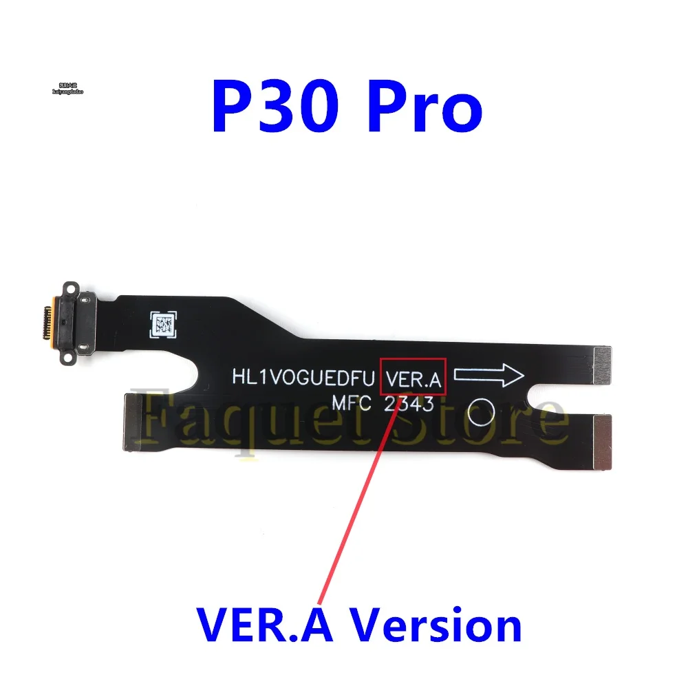 For Huawei P30 Pro USB Type-C Dock Connection Charger Charging Port Flex Cable VER.A Replacement Part