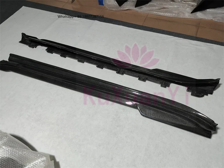 

Высококачественные карбоновые боковые юбки (накладки) для Porsche Taycan 2019-2022, комплект обвеса M-стиль: передний сплиттер, задний диффузор