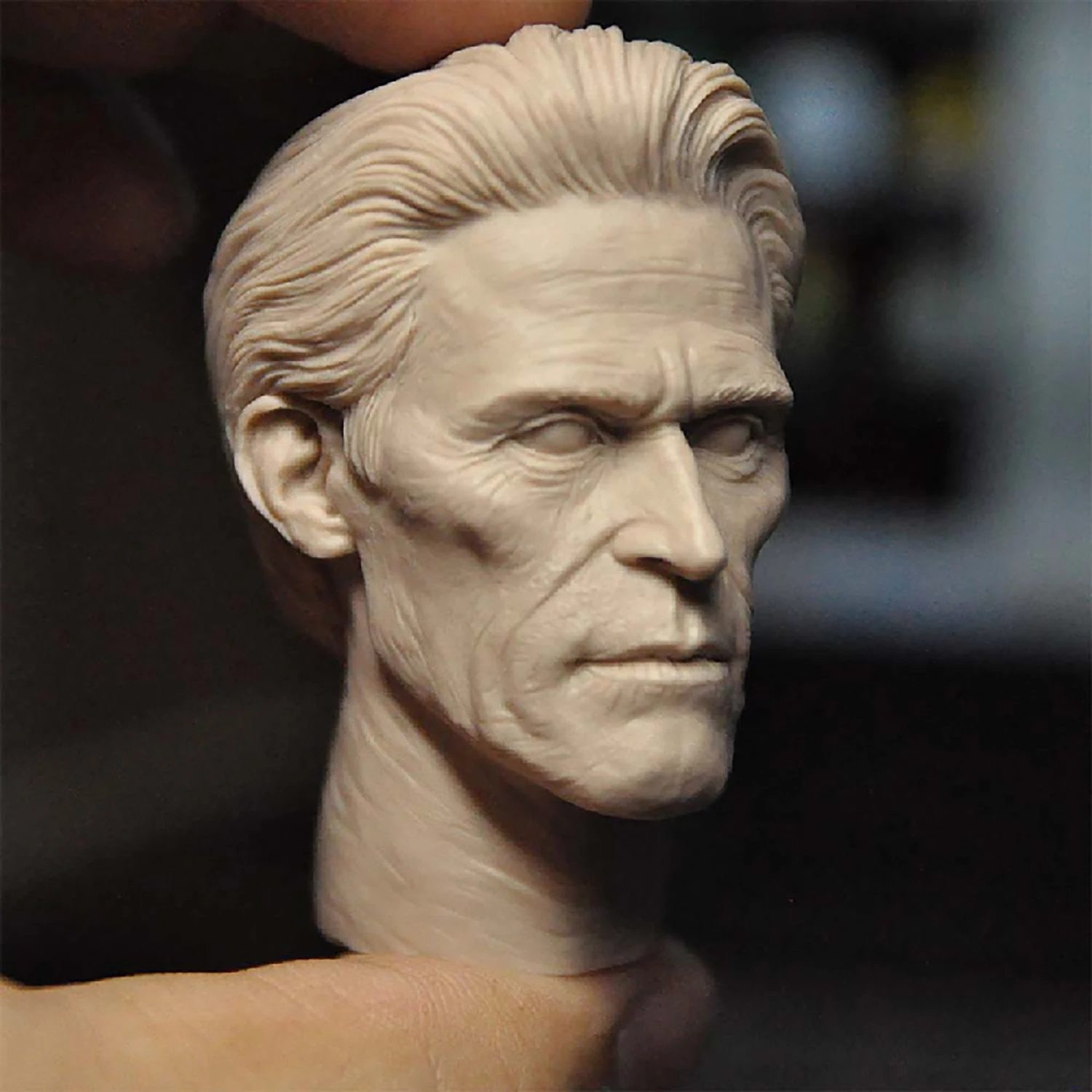 1/6 Scale Unpainted Willem Dafoe Norman Osborn หัวแกะสลัก Sculpt ของเล่น