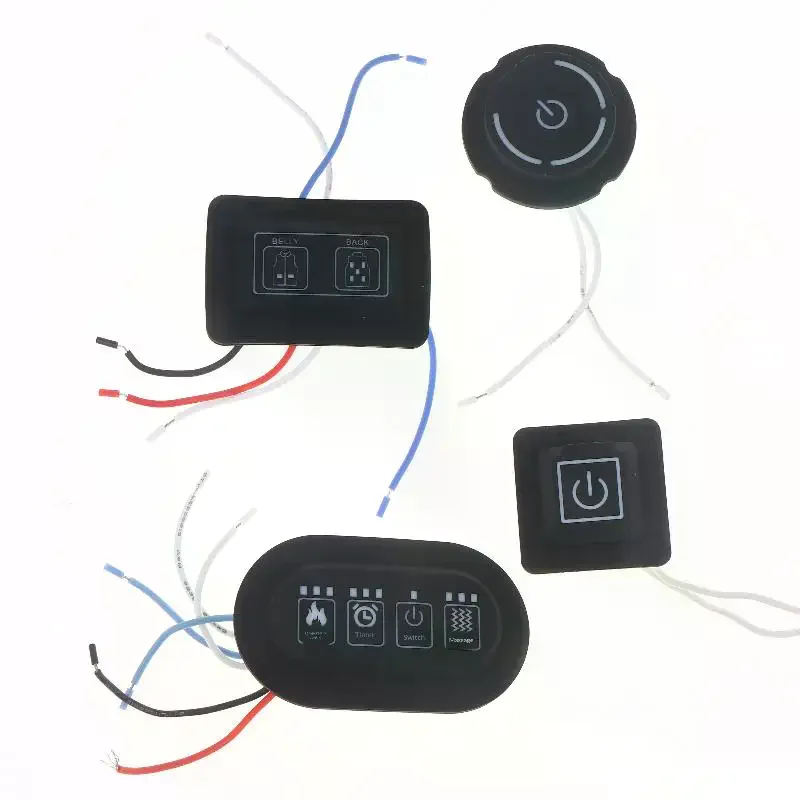 1Pcs 3 Speed Button Switch Heated Vest Pants Electirc Heating Waistband DIY Temperature Controller Universal Button Switch