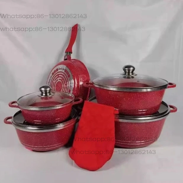 12 piece set, anti stick pot, gift pot