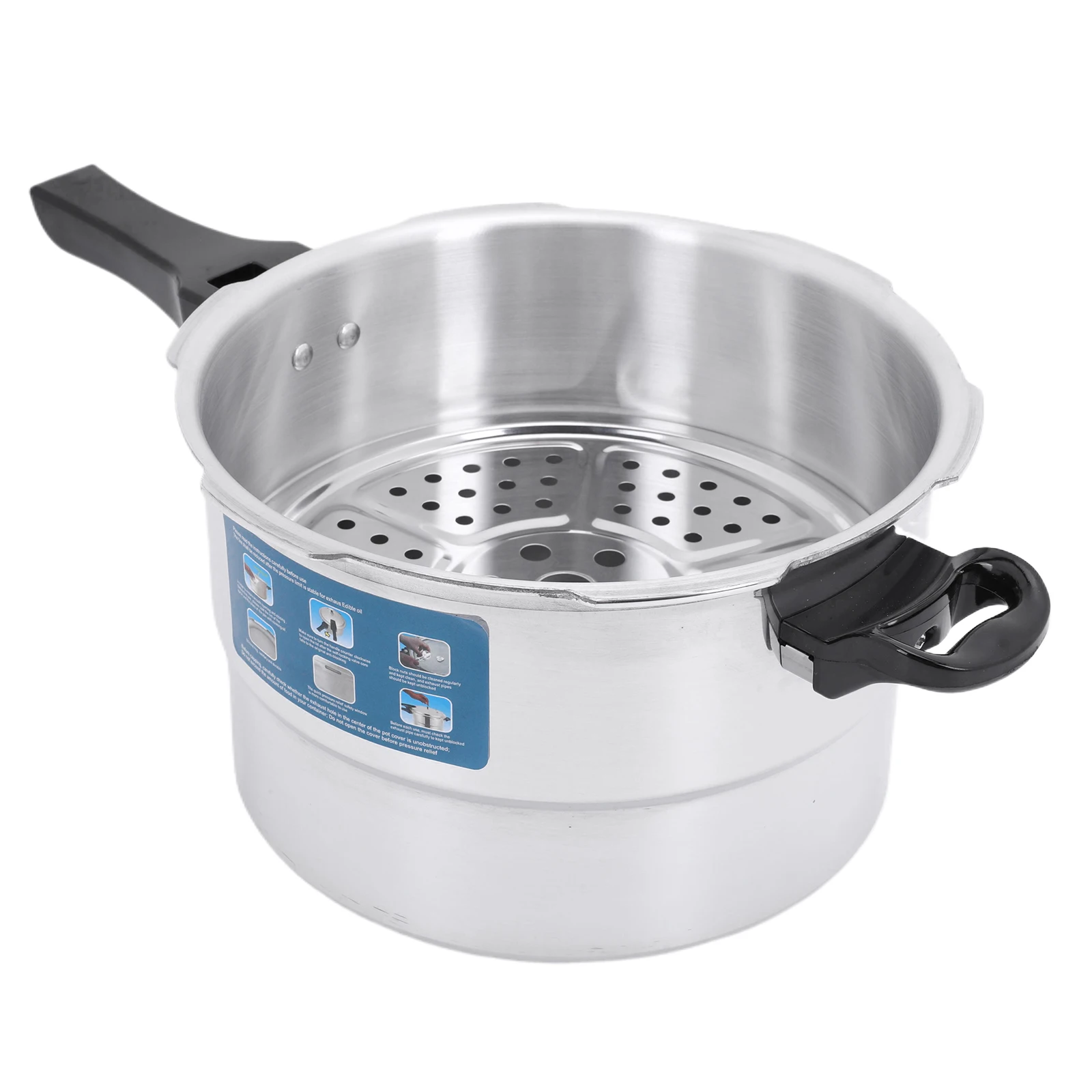

Aluminum Pressure Cooker with Steaming Plate Aluminum Alloy Pressure Cooker Small Pressure Cooker for Gas Stove Induction Cooker