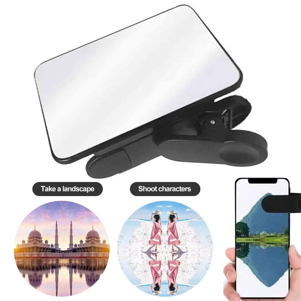 Smartphone Selfie Reflector Compact Universal Smartphone Camera Mirror Reflection Clip for Easy Selfie Installation Mobile Phone