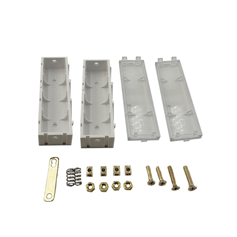 2PC Spliceable 18650 1S battery box DIY  parallel base solderless gold-plated copper pillar supporting high current battery case