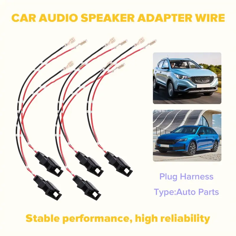 Car Audio For VW Skoda MG Compatible 5Pcs Speaker Adapter Wire Harness Lossless Horn Cable For Car Sub Woofer Bass Horn Plug - view 2