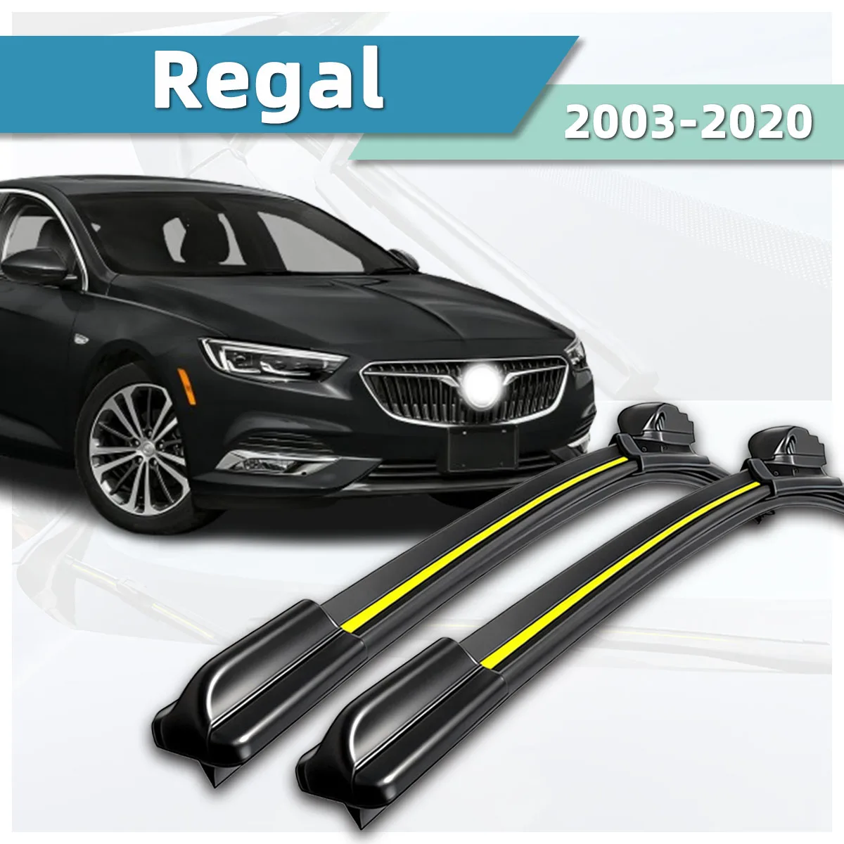 

2PCS Car Windshield Wiper Blades Are Suitable For Buick Regal (2003-2020) Natural Rubber Stable And Durable Two-Way Car Wipers