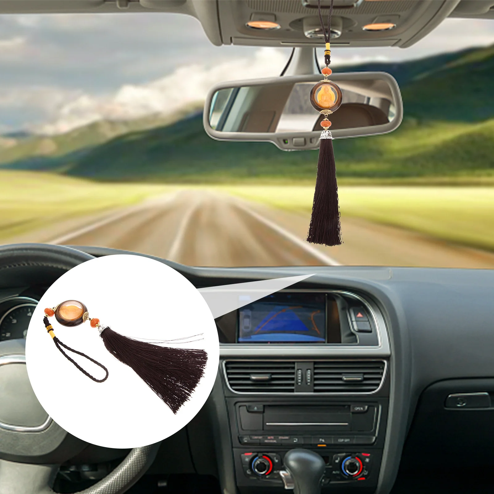 

Car Hanging Decoration Guanyin Maitreya Design Exquisite Craftsmanship Perfect Gift Choice Car Hanging Decoration