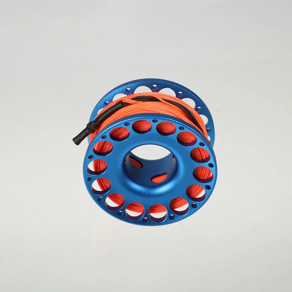 Finger Reel Professional Safety Rope Lightweight Scuba Diving Tech Spool with Snap Hook Swimming Equipment Blue
