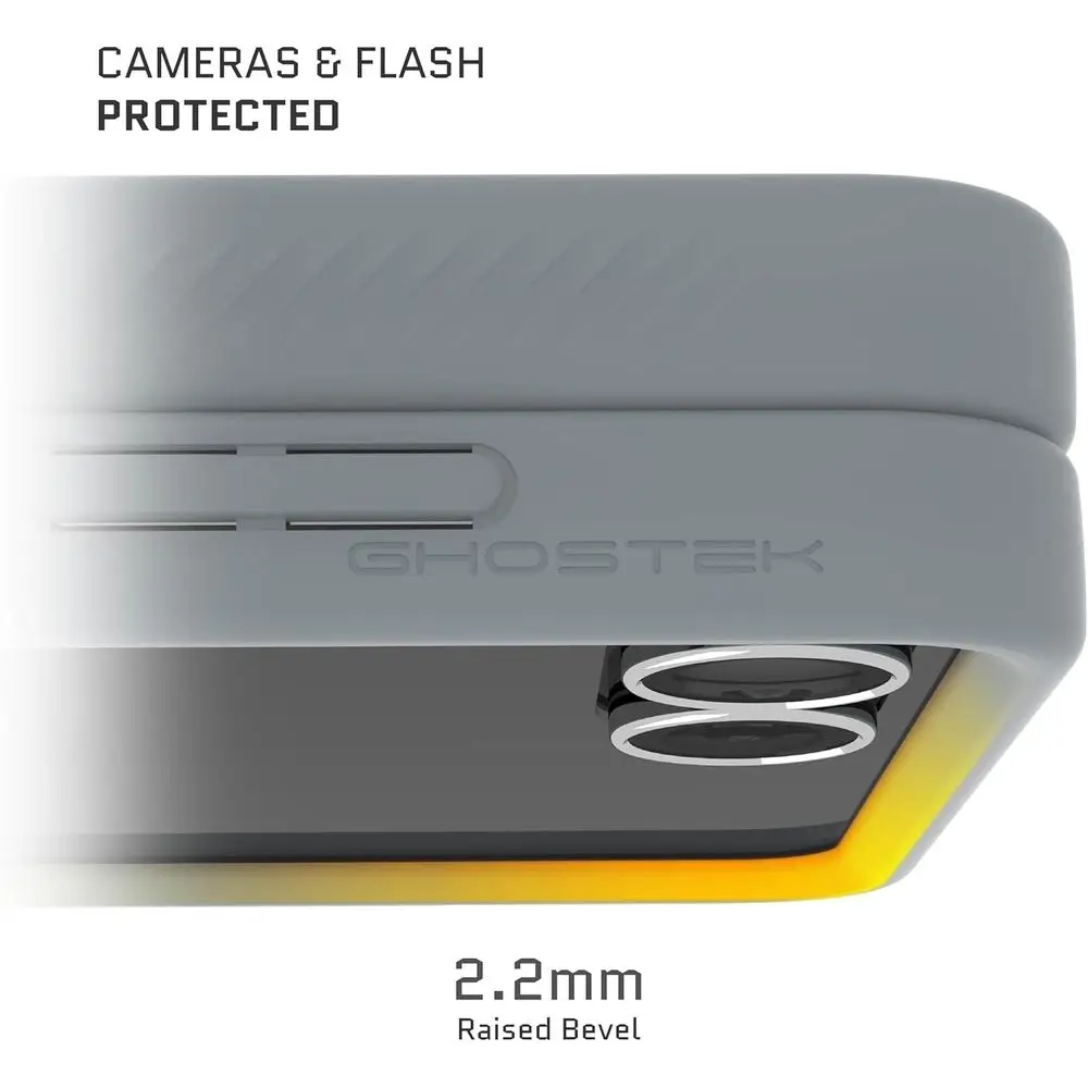 حافظة Galaxy Z Flip7 باللون الرمادي مع حامل مدمج وحماية MagSafe والمفصلات لطراز 2025 (6.9)