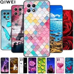 For T-Mobile REVVL 7 5G Case Flowers Silicone TPU Soft Bumper for T-Mobile T Phone 2 5G Protect Cover On REVVL7 6.58'' Bag Cat