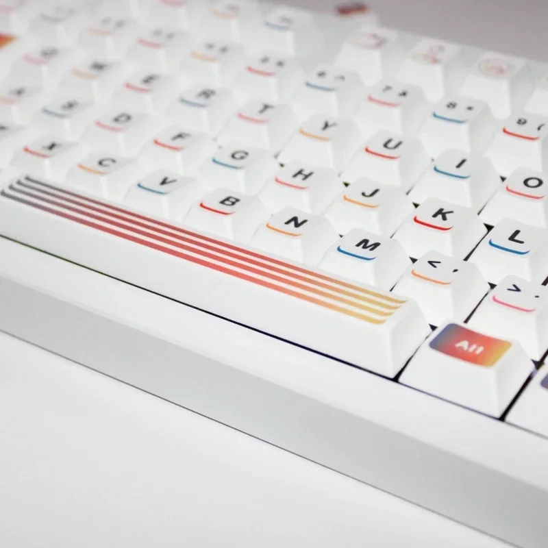 Smile expression keycap PBT hot sublimation original factory highly mechanical keyboard keys personality rainbow gradual change