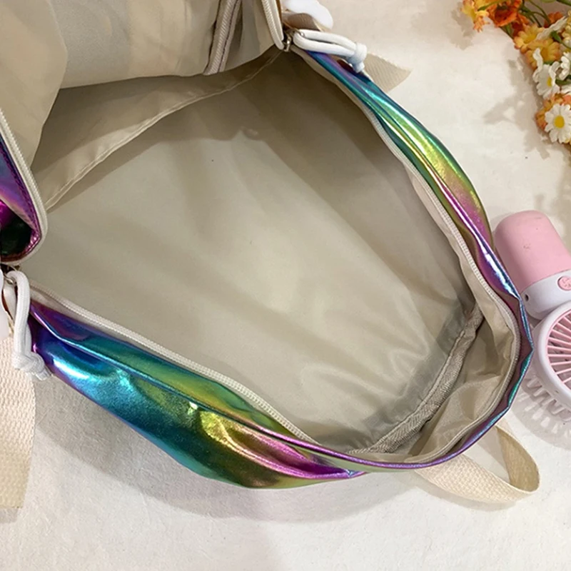 Ransel Fashion Ransel Pelajar Berkilau Gradien Laser