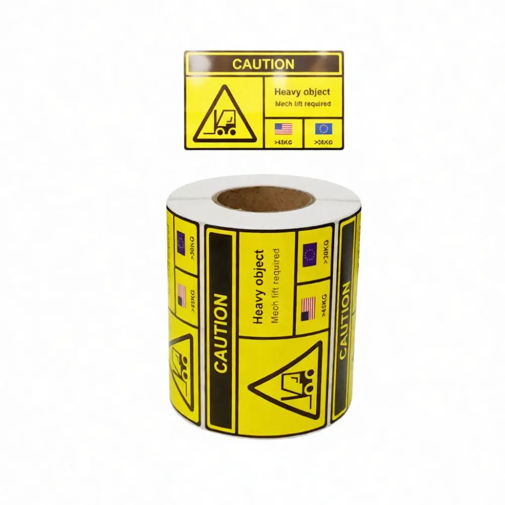 Heavy Weight Marking Adhesive Label Shipping Logistics Warehouse Safety Handling Protection Warning Sign Office Supply