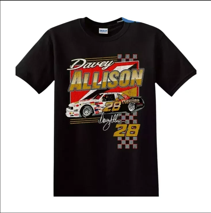 Vintage Davey Allison 1987 Black T-Shirt Gift Shirt