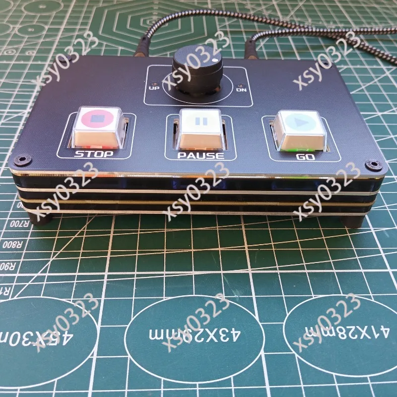 Dual Type-C Wired Controller for Sync Control of 2 Computers QLab Music Player