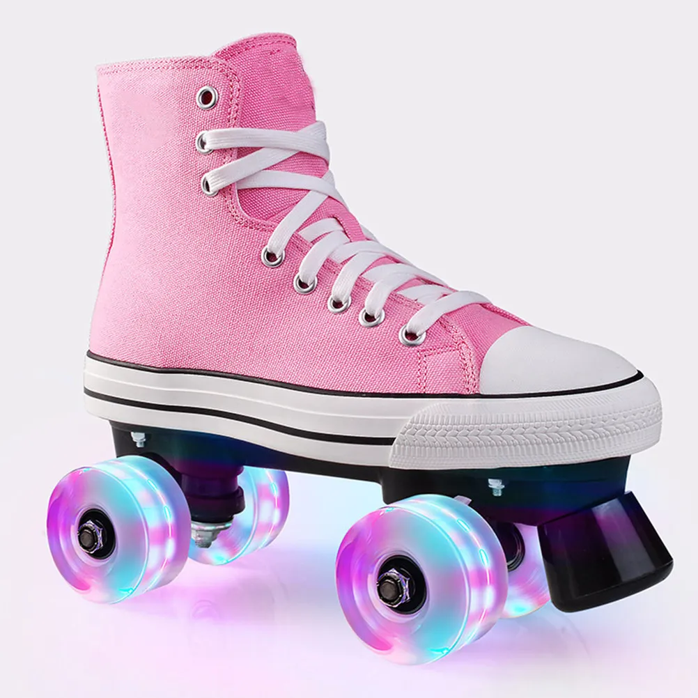 

1Set Roller Skate Wheels Glowing Double-Row Skating Accessories for Outdoor Street Skating Extra Grip Bright Colors