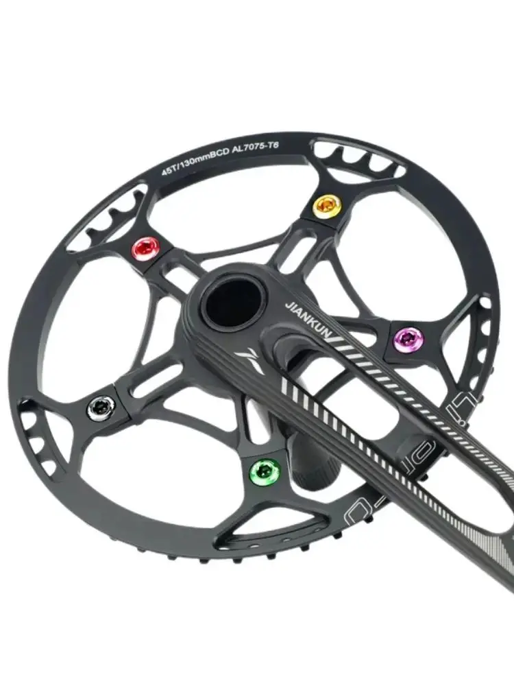 AliExpress NONE HASSNS Chainring Bolts 5Pcs Integrated Crankset Chainwheel Screws Monoplate Cranks Bicycle Dental Plate 6.5mm Mountain Bike