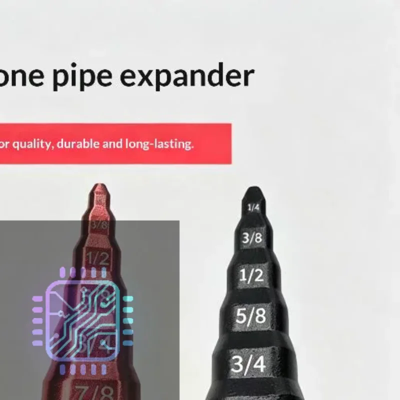 6 In 1 Copper Tube Expander Drill Bit Set Heavy Duty Air Conditioner Pipe Swaging Expander Tool for Home AC Repair Plumbing Wor