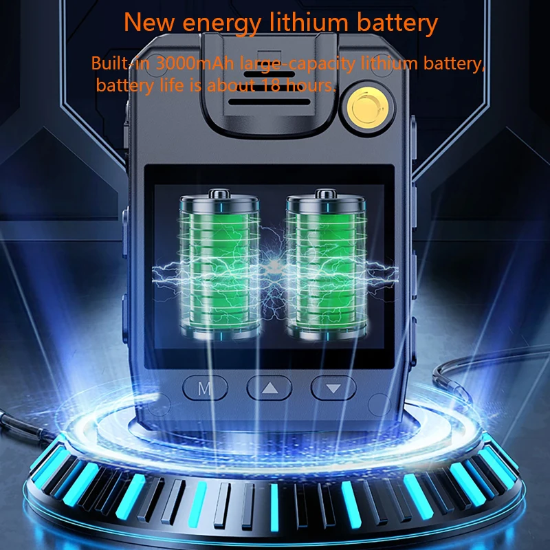 4K高解像度カメラWIFI接続赤外線ナイトビジョンセキュリティウェアラブル録画機ポータブル警察用