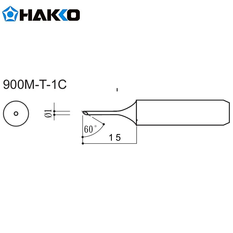 Original Hakko 900M-T-1C Soldering Iron Tip Lead-Free Welding Solder Tip For 936/937 Soldering Station 900M/907/933 Handle