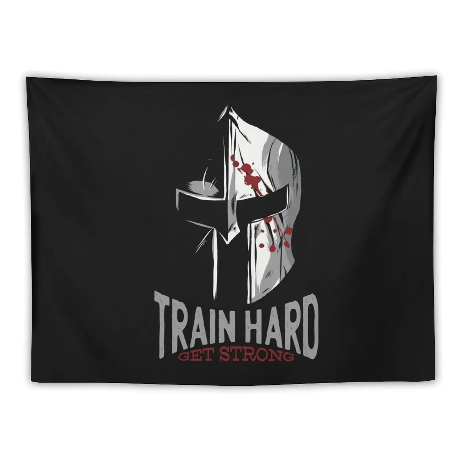 

Train Hard Spartan Helmet Sparta Gym Gift Tapestry Things To Decorate The Room On The Wall Tapestry