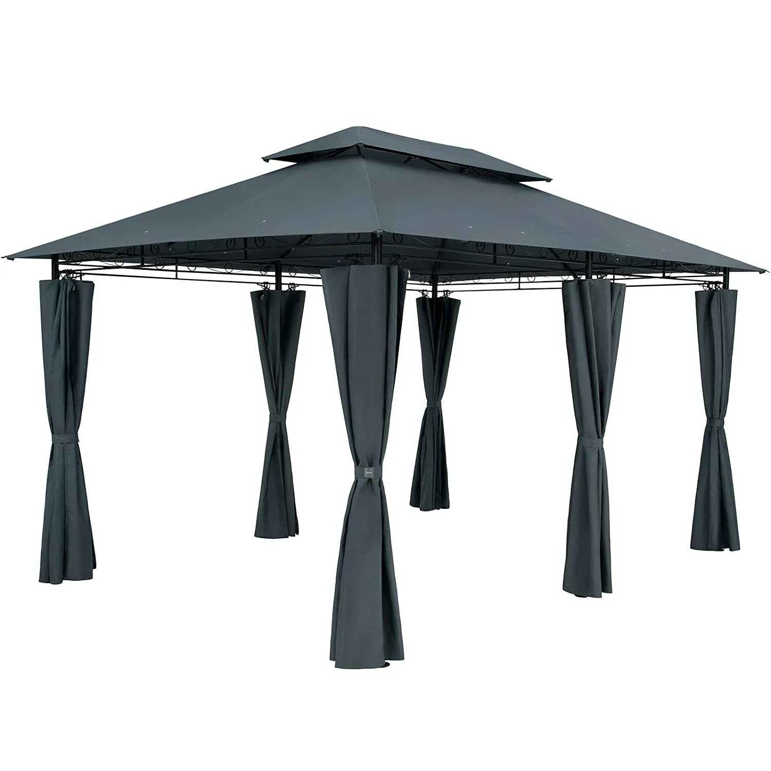 

3x4m10x12ft High Quality Outdoor Gazebo Canopy with Removable Curtains Pavilion