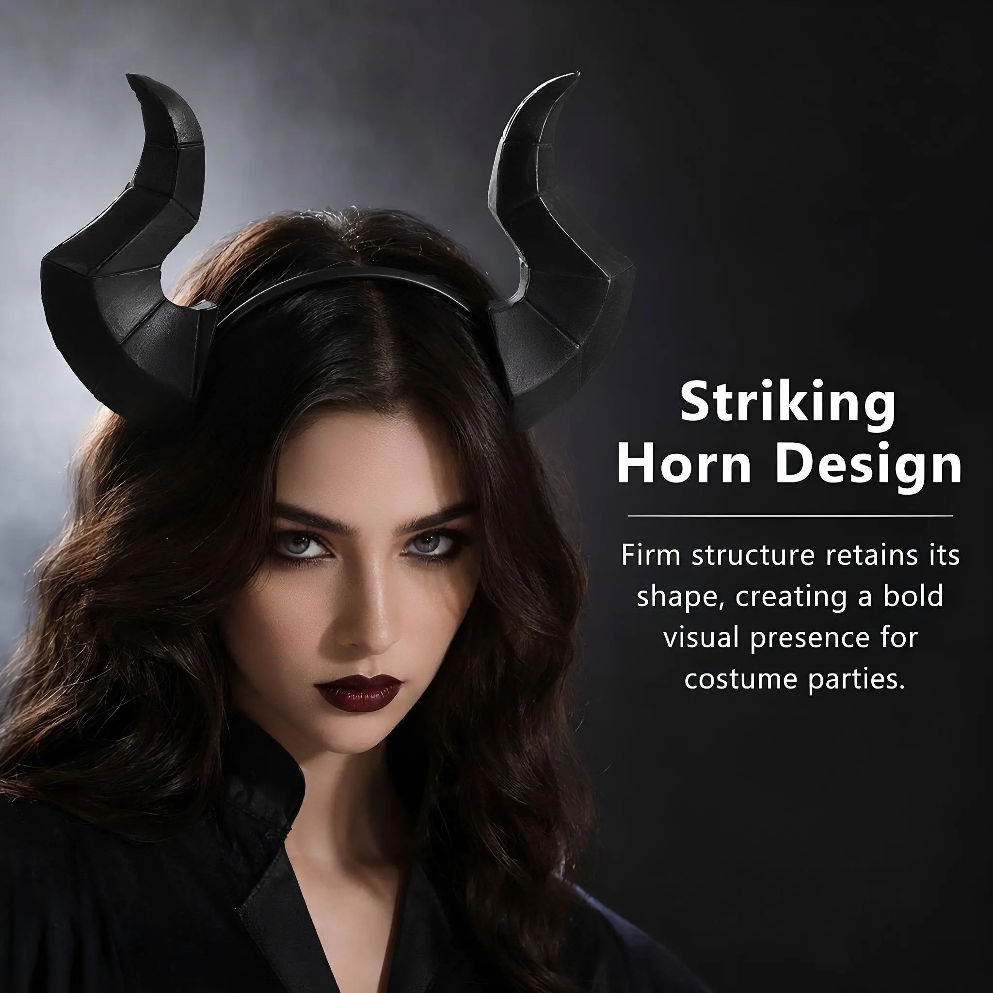 Devil Horn Hair Hoop Demon Devil Headband Hairband Halloween Cosplay Costume For Masquerade Carnival Party Headdress Photo Props