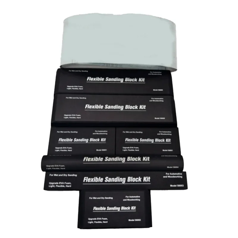 Sandpaper Sheet Included Sanding Block Kit Of 7 Hand Abrasives Auto Body Set For Automotive Paint Sanding