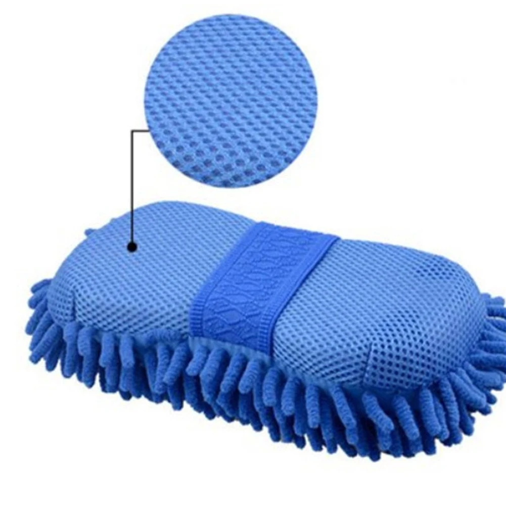 Car Wash Gloves Car Cleaning Sponge Car Window Cleaning Ultrafine Fiber Chenille Anthozoan Washer Sponge Brush Supplies