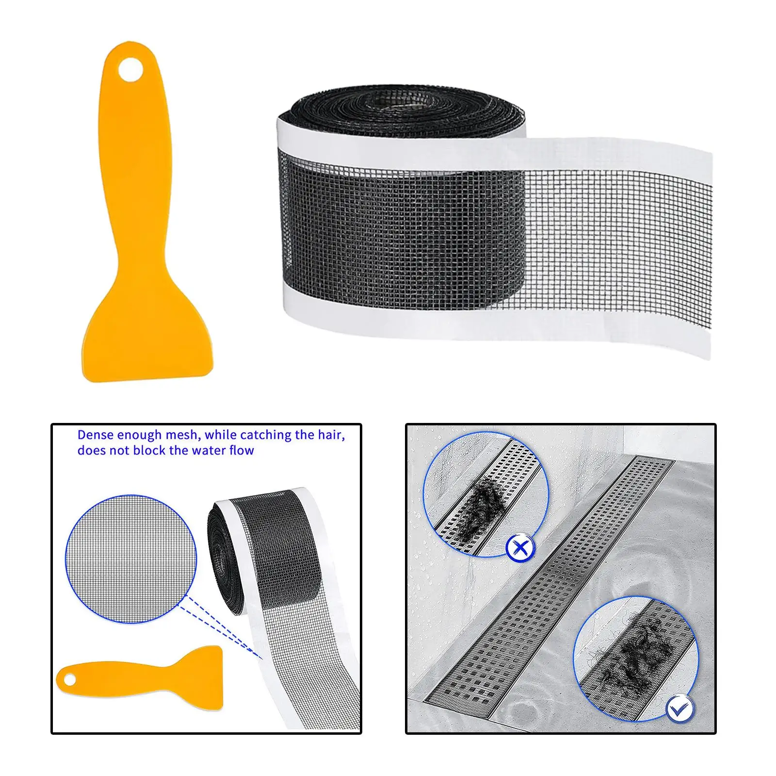 Shower Drain Catcher 100cm Floor Drain Cover Bath Drain Cover for Washbasin