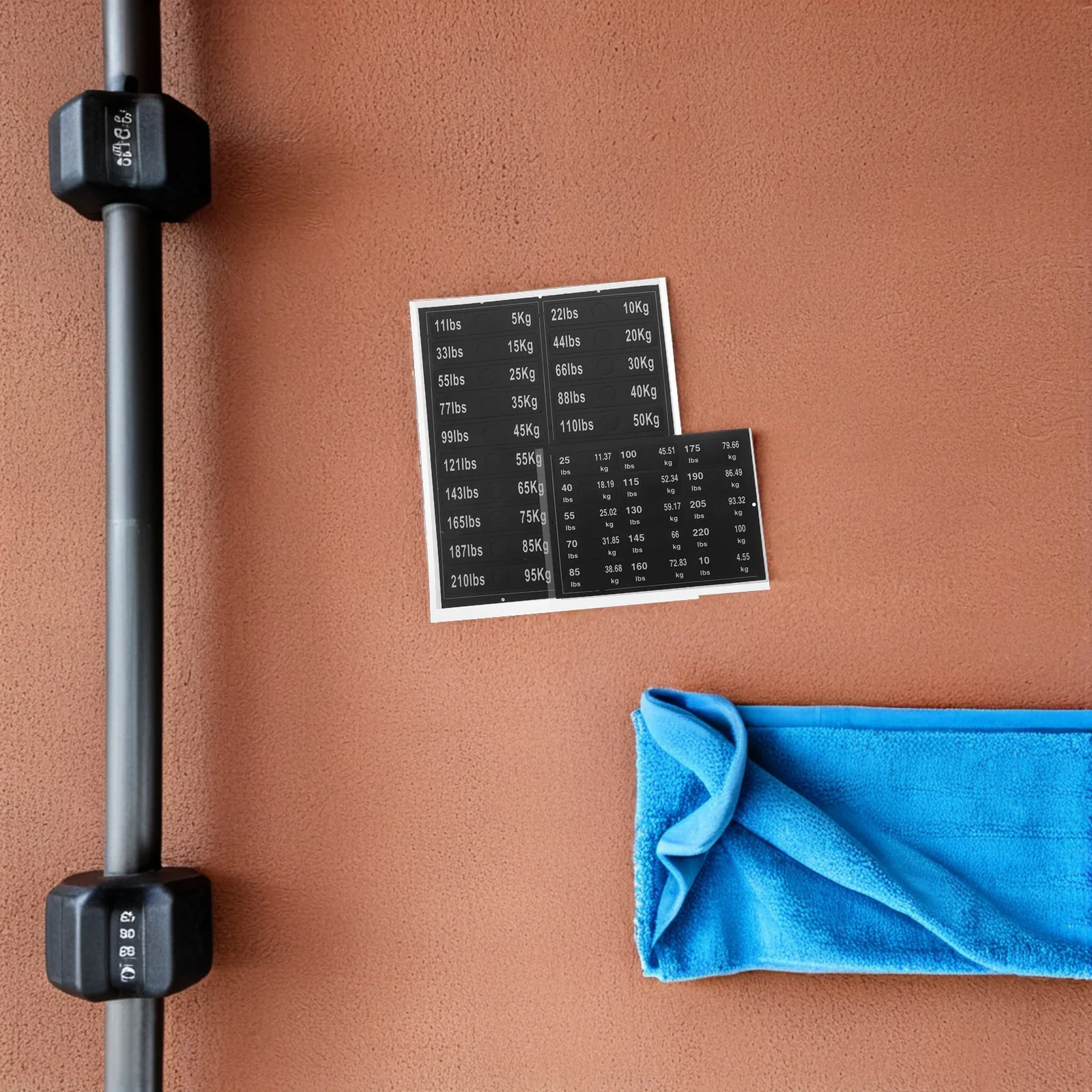 

2 Sheets Fitness Equipment Weight Stickers Number Instrument Counterweight Label