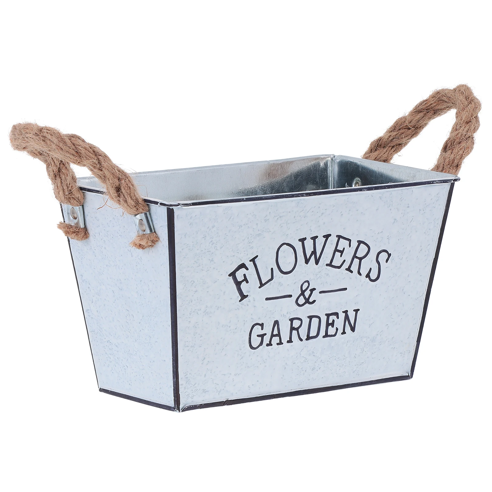 

Flower Pot Small Garden Pots Vintage Iron Herb Planter Bucket Container Home Decor Kitchen Window Display Flower