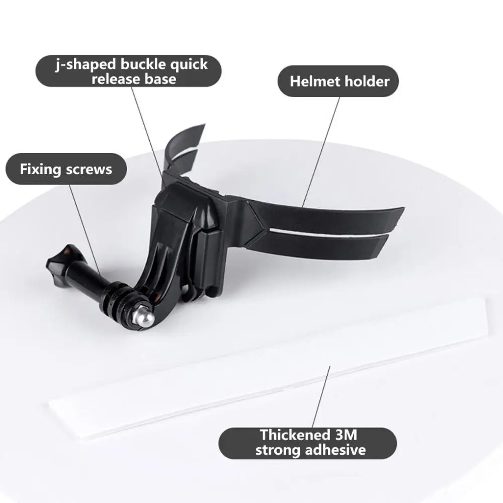 Motorcycle Helmet Chin Camera Mount Kit Self-adhesive Design Camera Stabilizer Bracket Bicycle Sports Cam Accessories