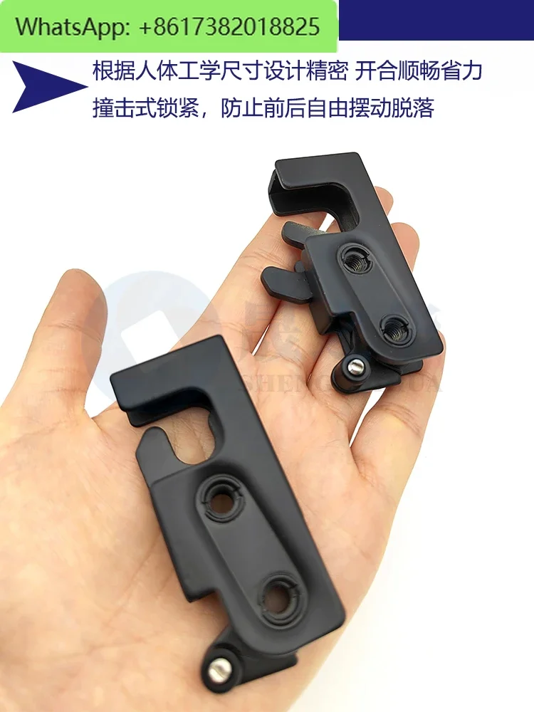 Built-in car bumper lock press impact lock built-in trunk single point right-angle trailer modified door buckle lock black