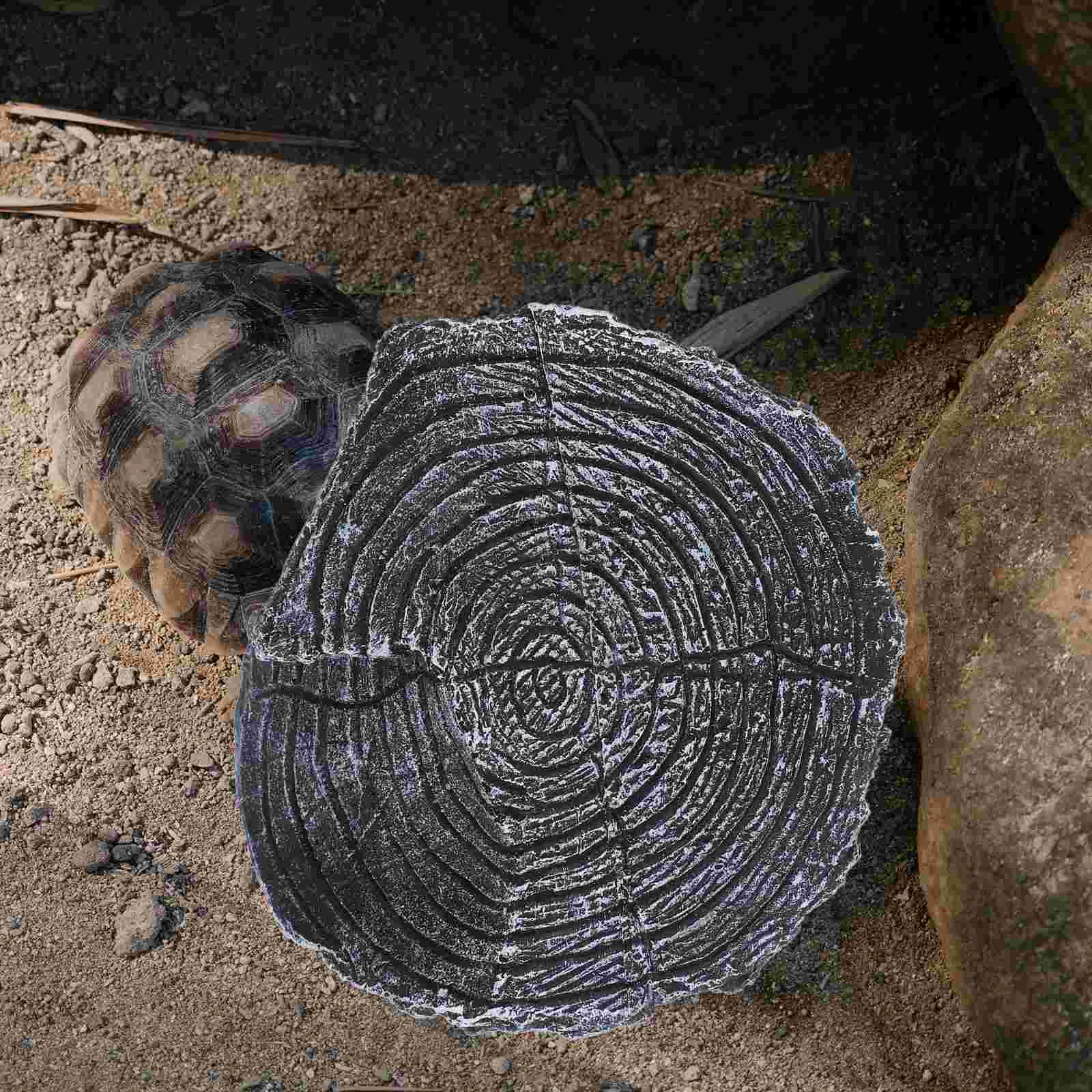 Reptile Tree Stump Turtle Hideout House Animal Basking Platform Aquatic Turtles Brazilian Resin