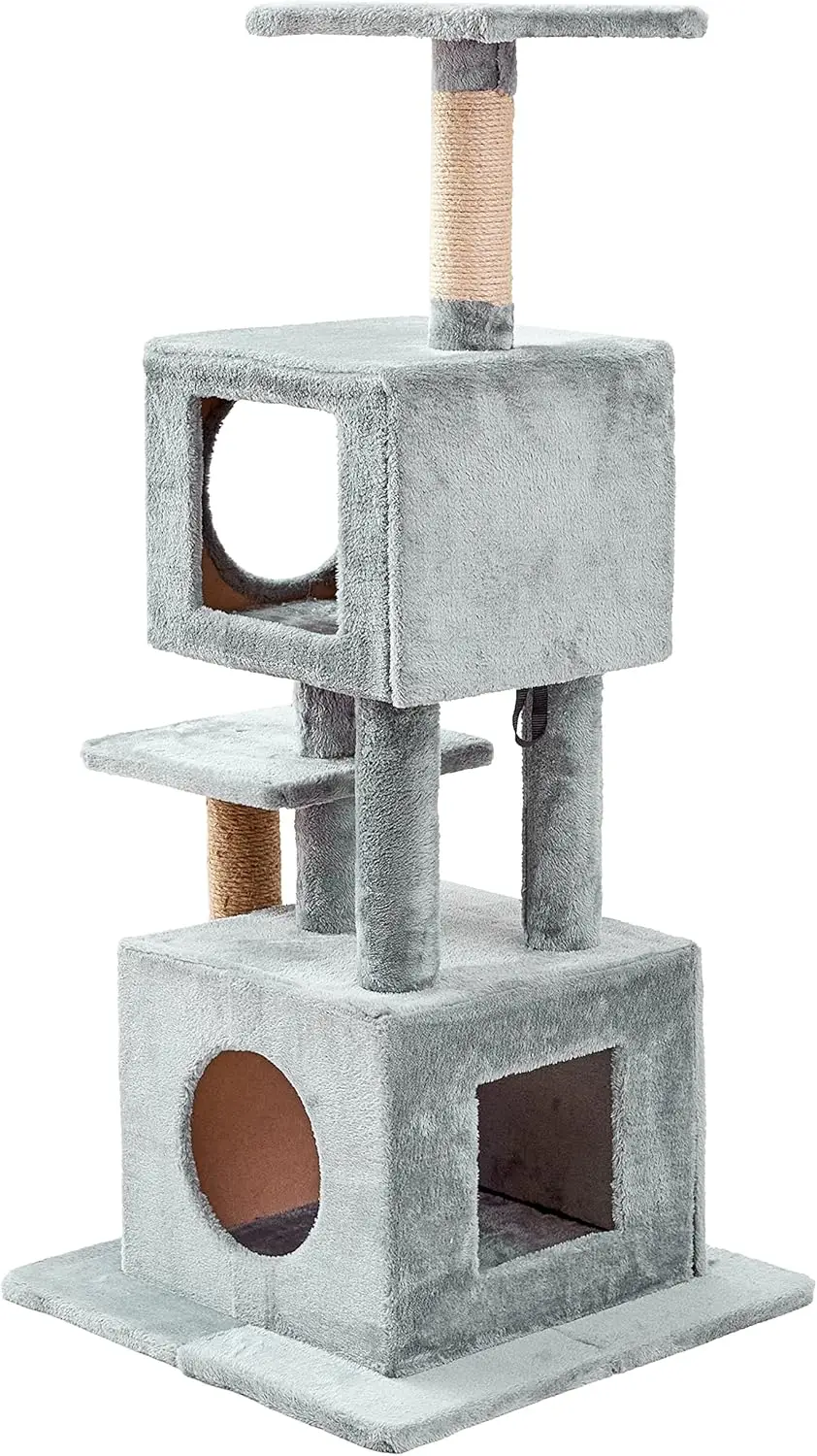 Two by Two Columbus - Gray Scratching Post Cat Furniture - 50.5 in. Tall