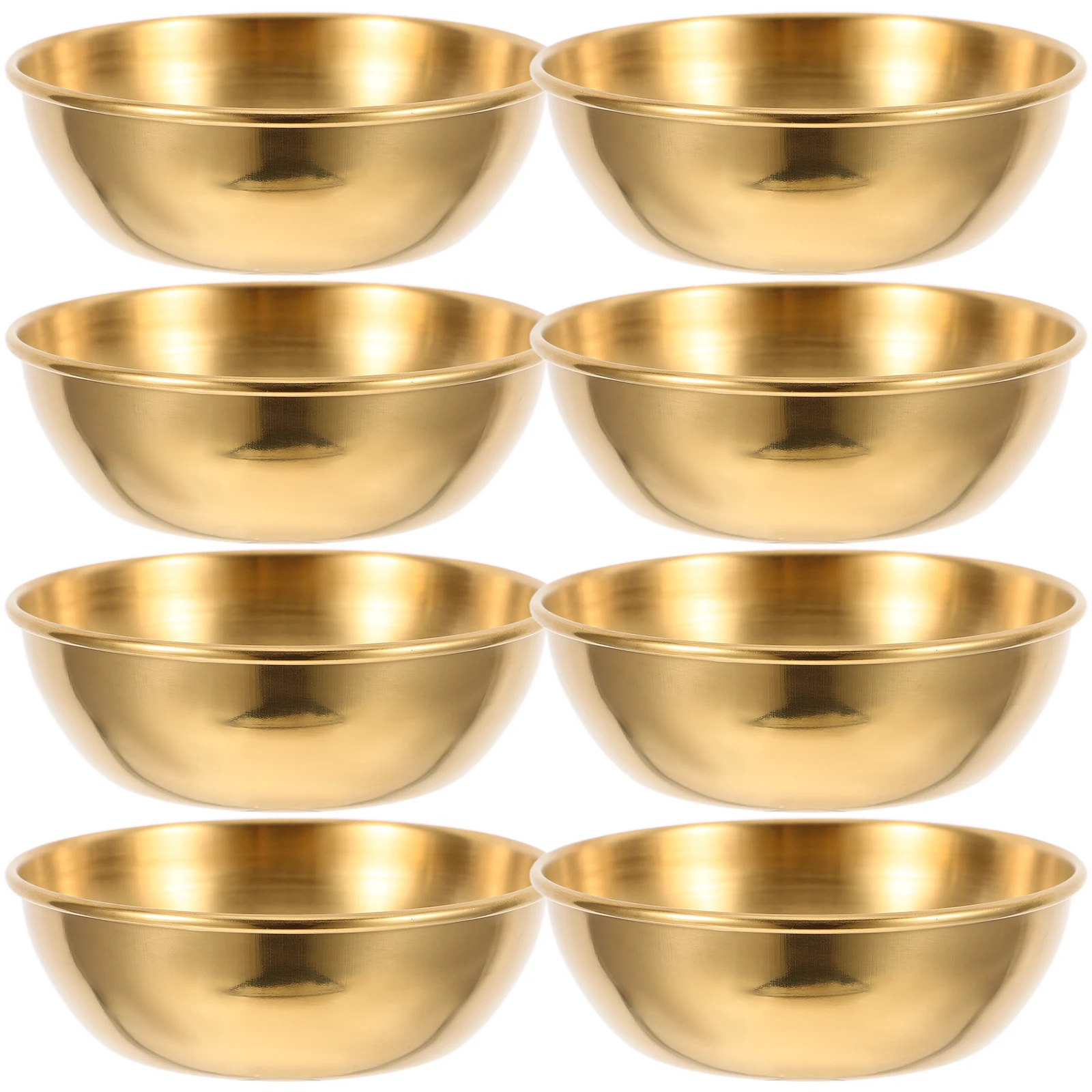 

8Pcs Stainless Steel Sauce Bowls Small Dipping Containers for Soy Sauce Vinegar Oil Salt Ginger Salad Dressing Reusable