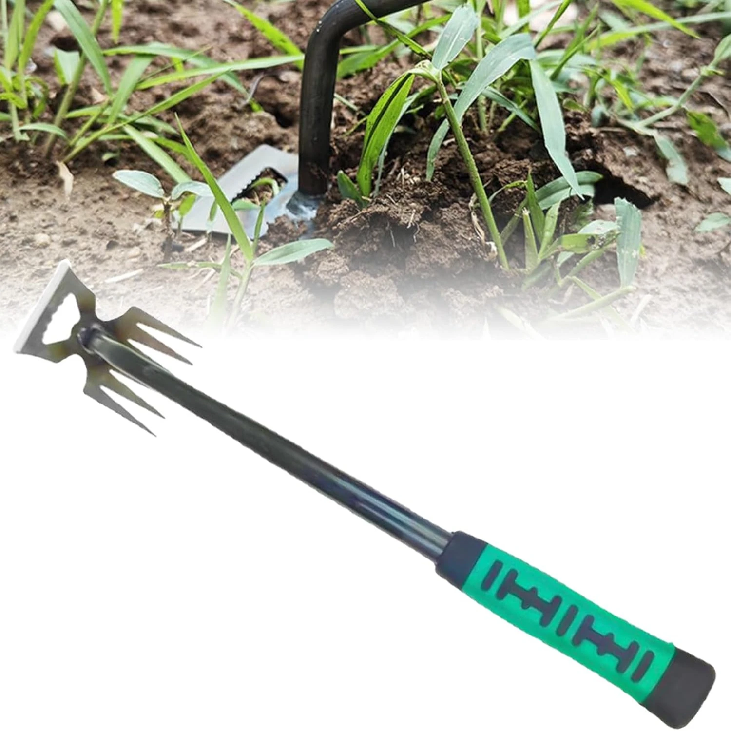 Weeding Artifact Uprooting Weeding Tool, 2024 New Upgrade Gardening Hand Weeder Tools with Handle Manganese Steel Multifunctiona