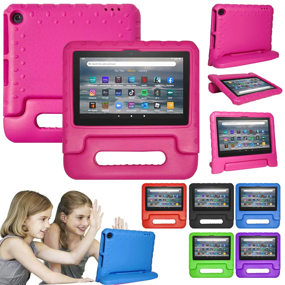 Eva Tablet Case Amazon Kindle Fire 8 2020 Plus Stand Cover Fire 7 5th 7th 9th Kids Safe Protective Shell for HD 8 6th 7th 8th