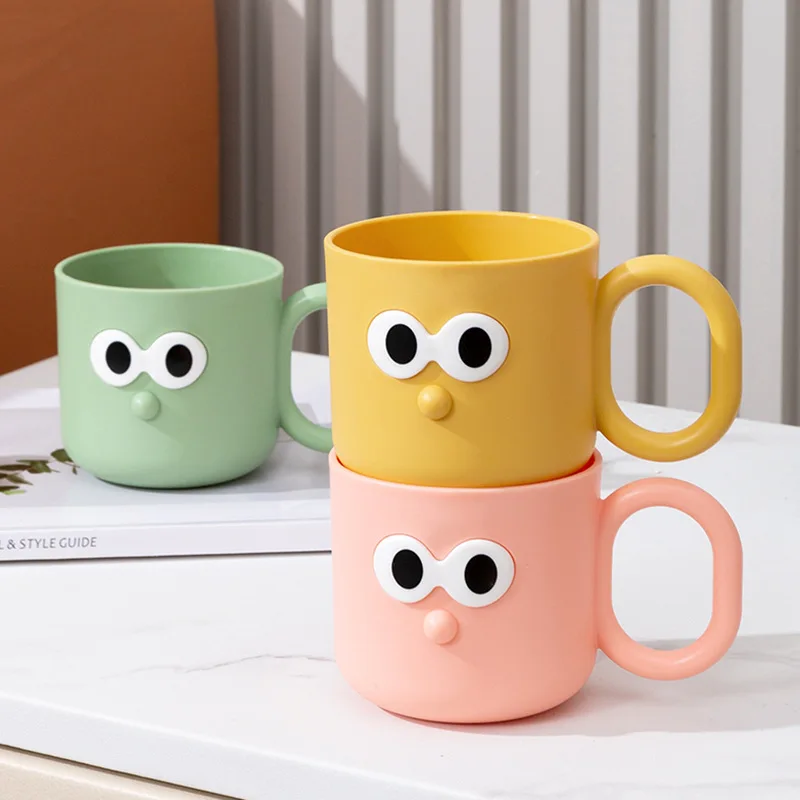 Cartoon Cute Colorful Big Eyes Mouthwash Cup Children Household Drinking Cup Mouthwash Cups Thickened And Drop-resistant Cups