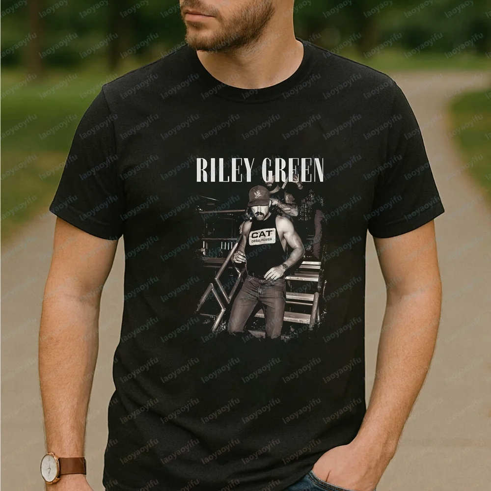 Men's T-shirts and Tank Tops. Riley Green Printed Short-sleeved Shirts Suitable for Both Men and Women. Comfortable T-shirts.