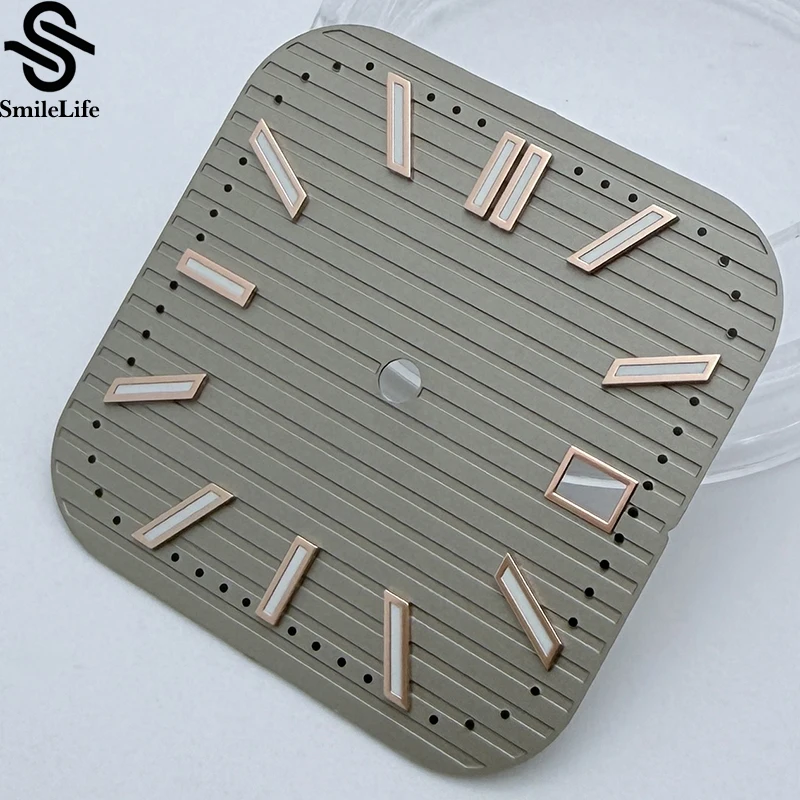 SmileLife 29.5 مللي متر ساعة مربعة الطلب الأخضر مضيئة ساعة اكسسوارات ل NH35/ NH36 حركات ساعة اكسسوارات