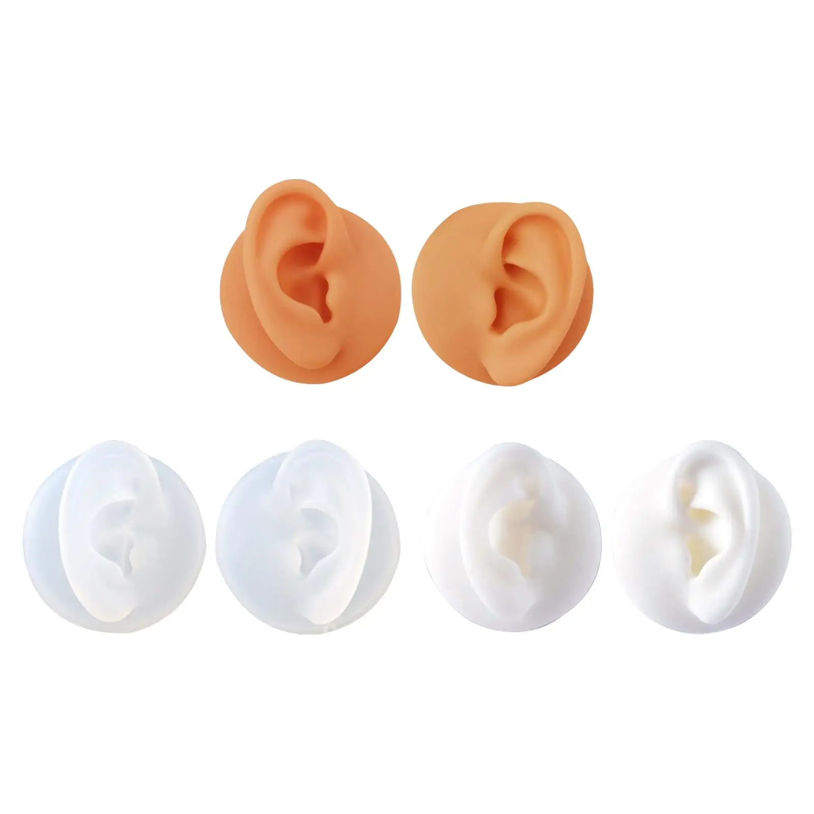 Flexible Silicone Ear Model Simulated Ear Models Earphones Display Reusable for