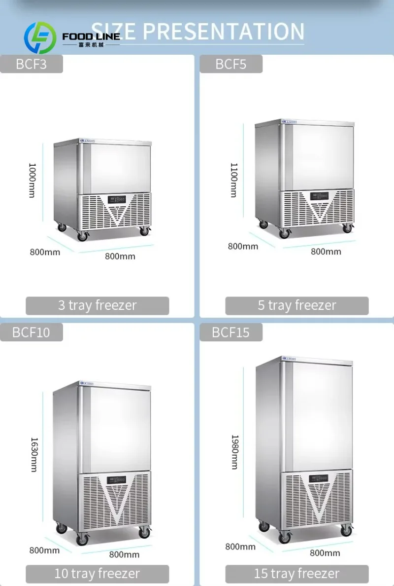 Customized Commercial Ultra-Low Temperature -40C Instant Flash Freezer Machine Air Cooling Quick Shock Air Blast Frozen Chiller