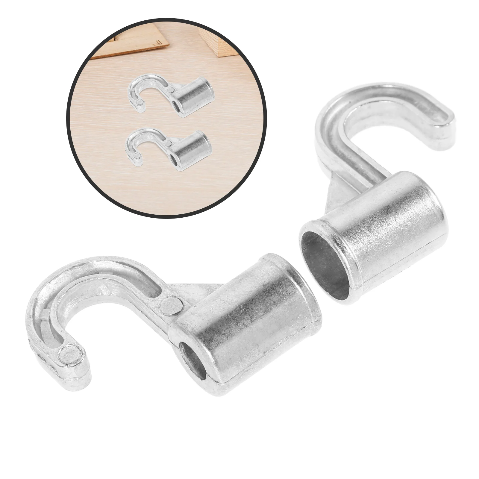 

2 Pcs Wardrobe Hook Metal Hooks Kit Aluminum Alloy Door Clothes Hanger Connector