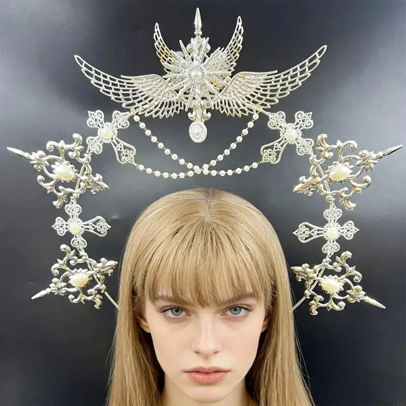 

Elegant Crowns Sun God Headband Church Event Hairband For Cosplay Party Wear Y166
